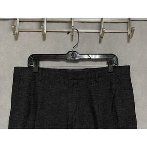 Banana Republic Pants Men 34X29 Black Heathered Linen Cotton Hybrid Dress Casual